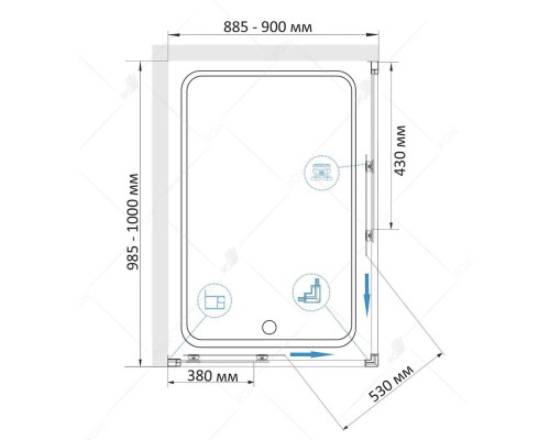 Душевой уголок RGW CL-44 100х90