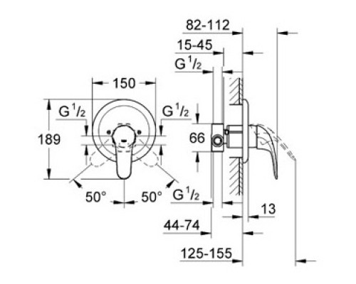 Смеситель Grohe для душа, встраиваемый