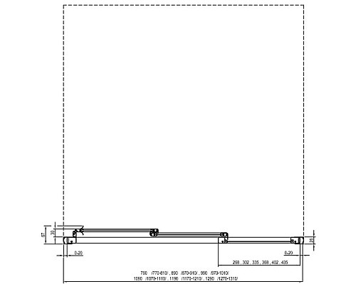 Душевая дверь Ravak Supernova ASDP3-130 00VJ03R2ZG профиль Черный матовый стекло Grape