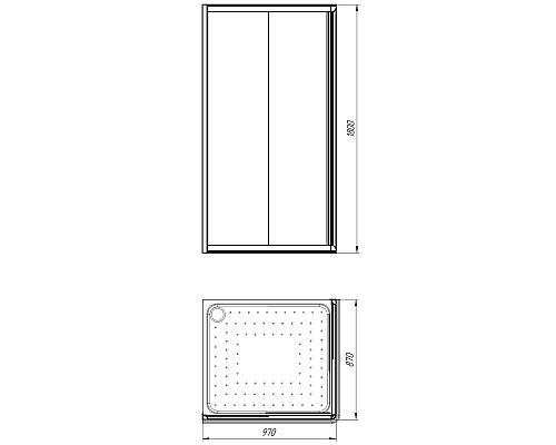 Душевой уголок Radomir 100x90 1-09-1-0-0-1210 профиль Белый стекло прозрачное