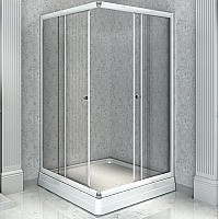 Душевой уголок Radomir 100x90 1-09-1-0-0-1210 профиль Белый стекло прозрачное
