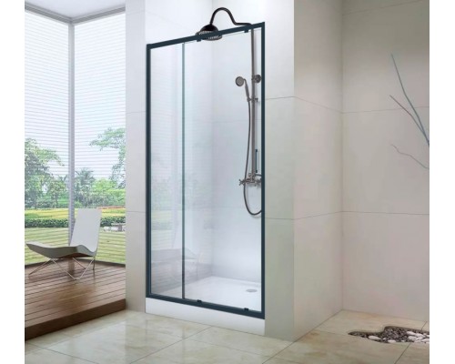 Душевая дверь Cerutti SPA Gloria D120B профиль Черный стекло прозрачное