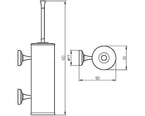 Ершик для унитаза Migliore Fortuna 27729 Бронза