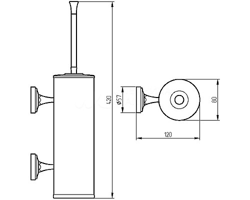 Ершик для унитаза Migliore Fortuna 27729 Бронза