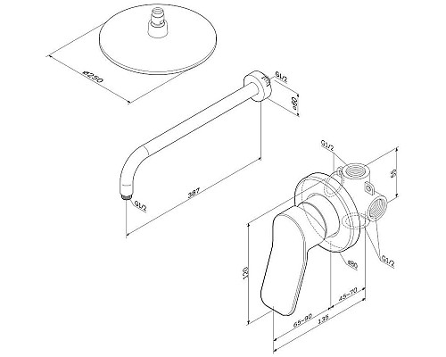 Душевая система AM.PM X-Joy FB85A2R010 Хром