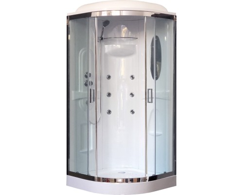 Душевая кабина Royal Bath НК 90x90 с гидромассажем профиль Хром
