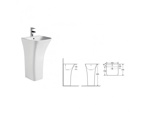 Раковина Cerutti SPA Luca 45 CT7283 Белый