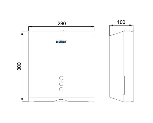 Диспенсер для бумажных полотенец Nofer 04006.S Матовая нержавеющая сталь