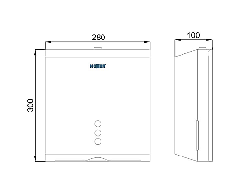 Диспенсер для бумажных полотенец Nofer 04006.S Матовая нержавеющая сталь