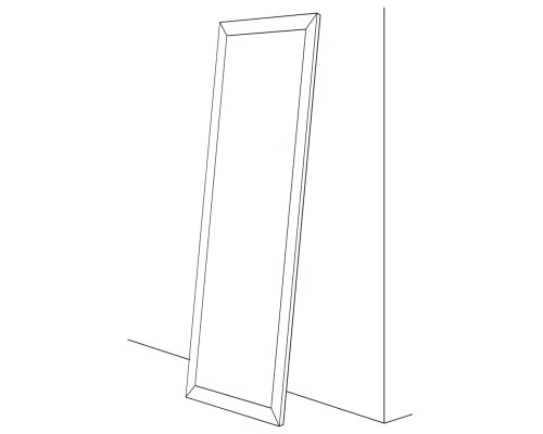 Зеркало Evoform Definite Floor 197х108 BY 6018 в багетной раме - Соты титан 70 мм