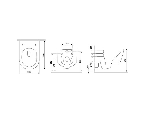Унитаз Damixa Jupiter DX77C1700SC подвесной с сиденьем Микролифт