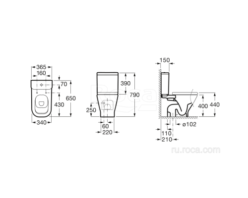 Чаша Roca The Gap 342478000 напольная