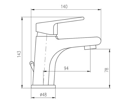 Смеситель для раковины Rav Slezak Colorado CO127.5 Хром
