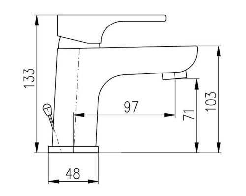 Смеситель для раковины Rav Slezak Yukon YU127.5K Хром