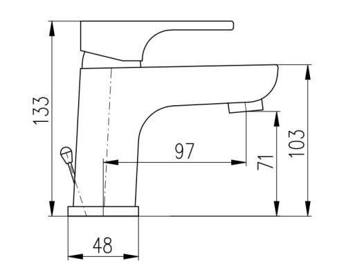 Смеситель для раковины Rav Slezak Yukon YU127.5K Хром