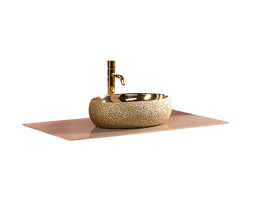 Столешница стекло 100см прямая CAPPUCINO