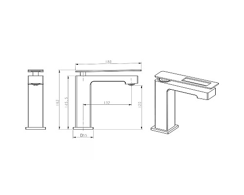 Смеситель для раковины Boheme Q 141-BB.2 Черный