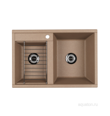 Мойка для кухни Делия 78 DBL 2 чаши латте Aquaton