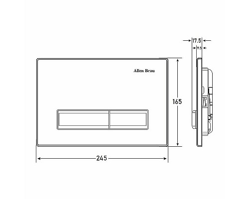 Клавиша смыва Allen Brau Fantasy 9.20003.00 Хром