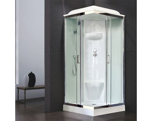 Душевая кабина Royal Bath HP 90х90 стекло прозрачное задняя стенка Белая