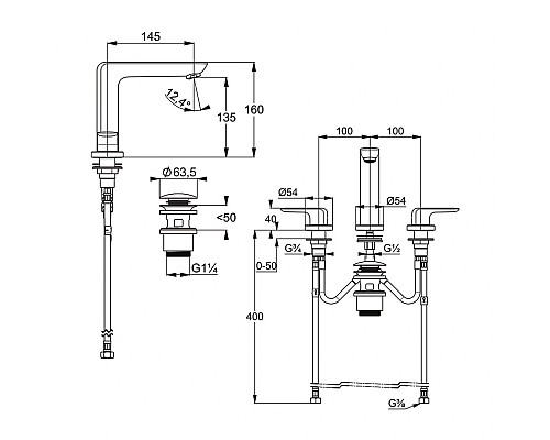 Однорычажный смеситель для раковины Kludi Ameo 413930575