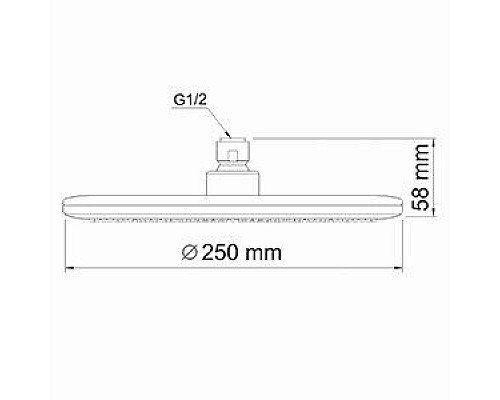 Верхняя душевая насадка WasserKRAFT A030