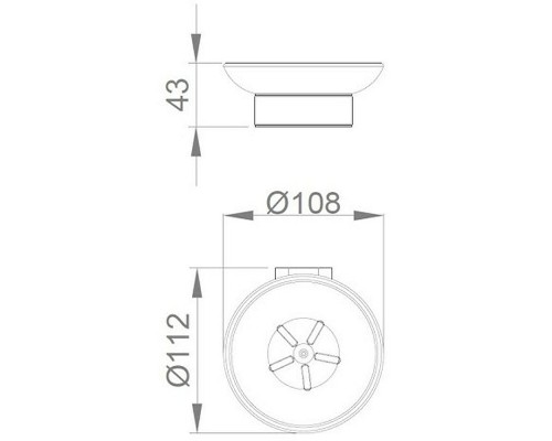 Мыльница Nofer Santorini 16340.B Хром