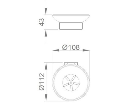 Мыльница Nofer Santorini 16340.B Хром