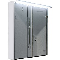 Зеркальный шкаф 1MarKa Соната 75 Ц0000007616 с подсветкой Белый глянец