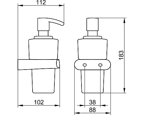 Дозатор для жидкого мыла Keuco Elegance New 11653 019000 Хром