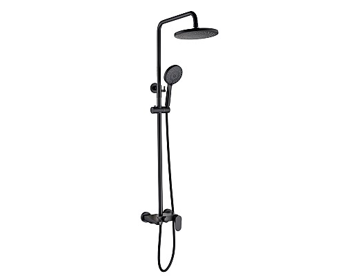 Стойка для душа со смесителем Boheme Spectre черный матовый