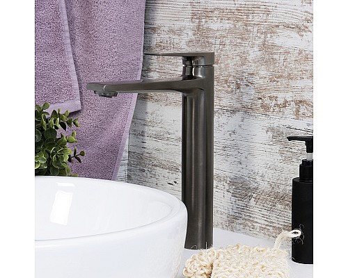 Смеситель для раковины WasserKRAFT Wiese 8403H Оружейная сталь