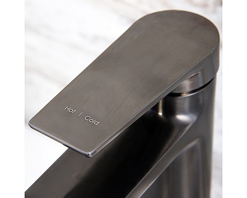 Смеситель для раковины WasserKRAFT Wiese 8403H Оружейная сталь