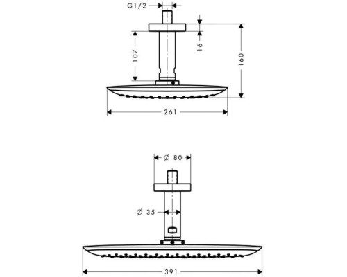 Верхний душ Hansgrohe PuraVida