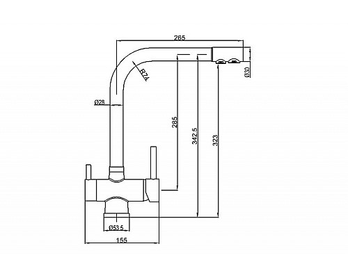Смеситель для кухни под фильтр ZORG ZR 348 YF BLACK BRONZE