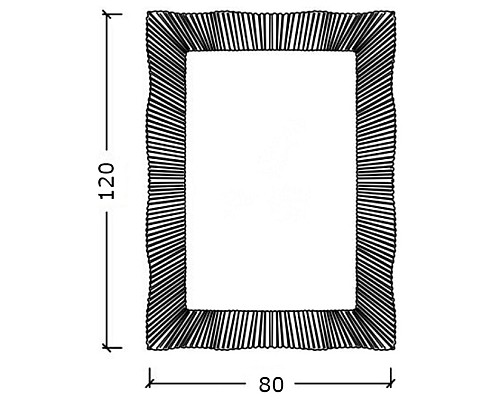 Зеркало Armadi Art Soho антик патина, 80х120
