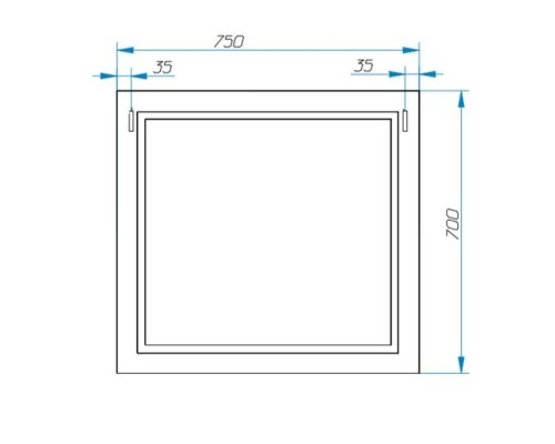 Зеркало Эстет Bali Classic 75 ФР-00002234 Белое