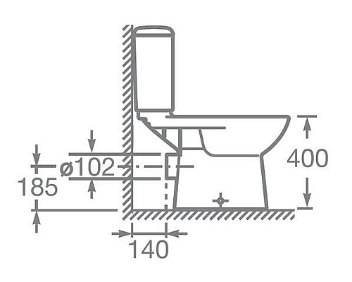 Унитаз компакт Roca Access 34P23800Y с бачком и сиденьем Микролифт