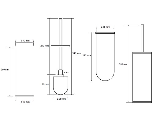 Ершик для унитаза Bemeta Neo 102313055 Хром