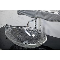 Раковина хрустальная прозрачная овальная