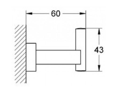 Крючок Grohe Essentials Cube 40511001 Хром