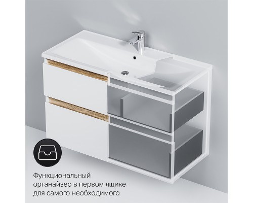 Тумба под раковину AM.PM X-Joy 100 M85AFHX1002WG подвесная Белый глянец