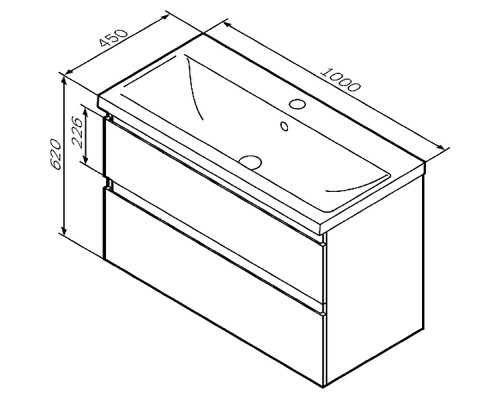 Тумба под раковину AM.PM X-Joy 100 M85AFHX1002WG подвесная Белый глянец