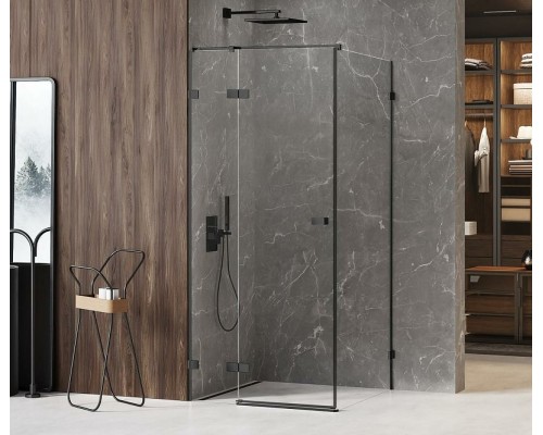 Душевое ограждение NEW TRENDY AVEXA BLACK 80x100x200 (черный)