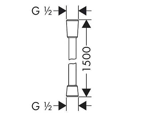 Душевой шланг Lemark LE8025P-Black Черный