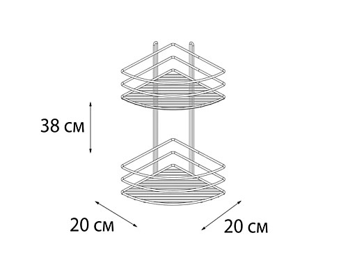 Полка корзина Fixsen FX-710B-2 угловая Черная