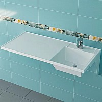 Раковина СанТа Лидер 100 R 900107N на стиральную машину Белая