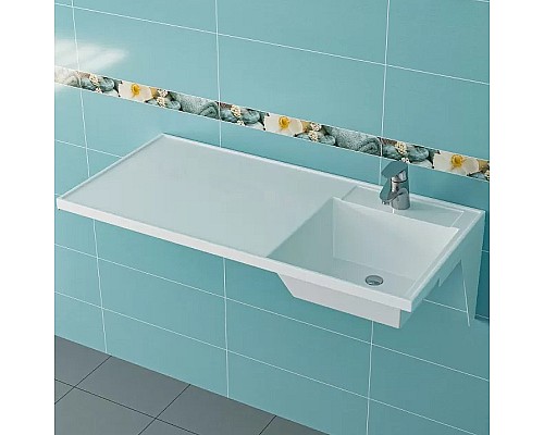 Раковина СанТа Лидер 100 R 900107N на стиральную машину Белая