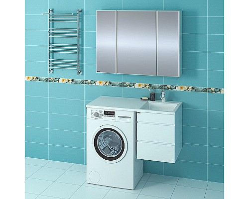 Раковина СанТа Лидер 100 R 900107N на стиральную машину Белая