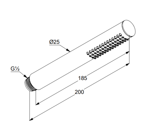 Ручной душ Kludi Nova Fonte 3912039-00 Черный матовый